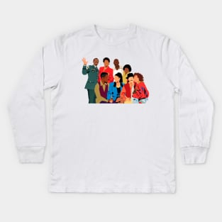 A Different World Art Christmas Holiday 90's TV Show Kids Long Sleeve T-Shirt